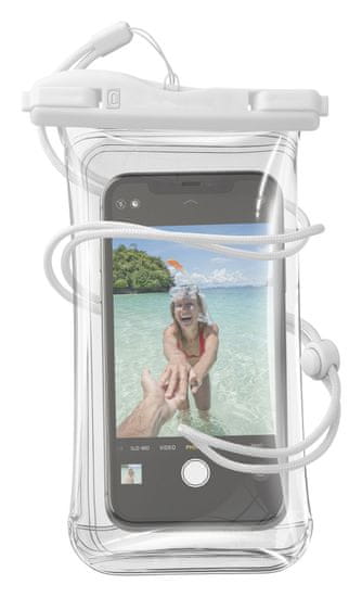 CellularLine vodotesna torbica 2022, do 17 cm (7"), bela