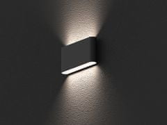 Luxar DION LED stenska svetilka 6W IP65 3000K, črna