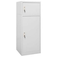 Vidaxl Omara za sedlo svetlo siva 53x53x140 cm jeklo