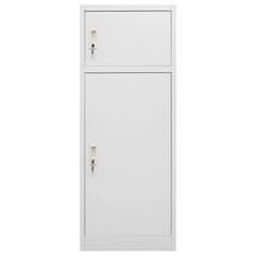 Vidaxl Omara za sedlo svetlo siva 53x53x140 cm jeklo