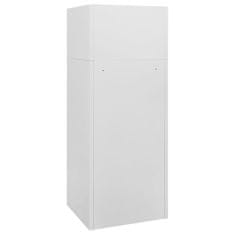 Vidaxl Omara za sedlo svetlo siva 53x53x140 cm jeklo