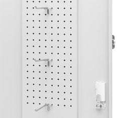 Vidaxl Omara za sedlo svetlo siva 53x53x105 cm jeklo