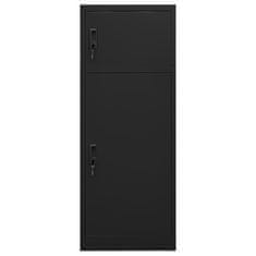 Vidaxl Omara za sedlo črna 53x53x140 cm jeklo