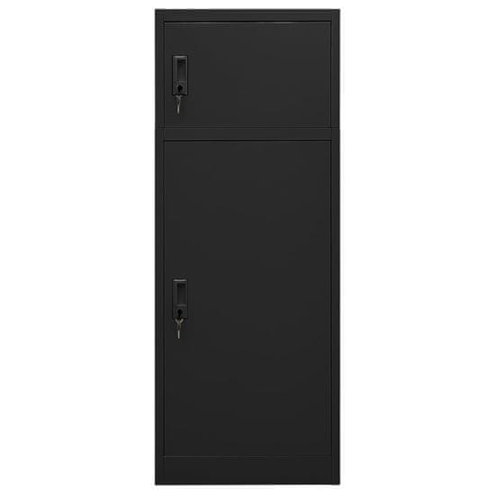 Vidaxl Omara za sedlo črna 53x53x140 cm jeklo