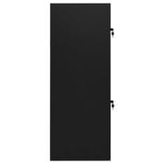 Vidaxl Omara za sedlo črna 53x53x140 cm jeklo