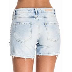 Factoryprice Ženske kratke hlače iz džinsa s kristali SHERRY blue ON-SZ-1037_159167 26