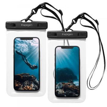 Spigen Vodoodporna zaščitna torbica do 25 m za telefone do 8'' - komplet 2 kosov