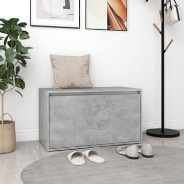 Vidaxl vidaXL Klop za hodnik, 80x40x45 cm, betonsko siva