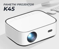 Byintek K45 prenosni LED projektor, Full HD, Android, WiFi, Bluetooth, 1 GB + 16 GB, bel