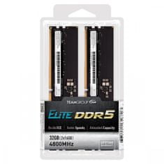 TeamGroup Elite RAM pomnilnik, 32GB (2x16GB) DDR5-4800 DIMM CL40, 1.1V (TED532G4800C40DC01)
