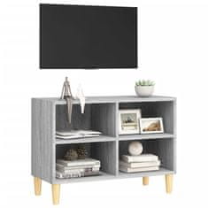 Vidaxl TV omarica z lesenimi nogami siva sonoma 69,5x30x50 cm