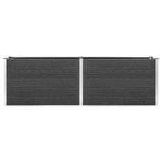 Vidaxl Visoka greda 300x100x91 cm WPC siva