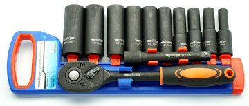 shumee ADLER SET 1/2" RAGLJA + DOLGI UDARNI NASODNIKI 12 kos.