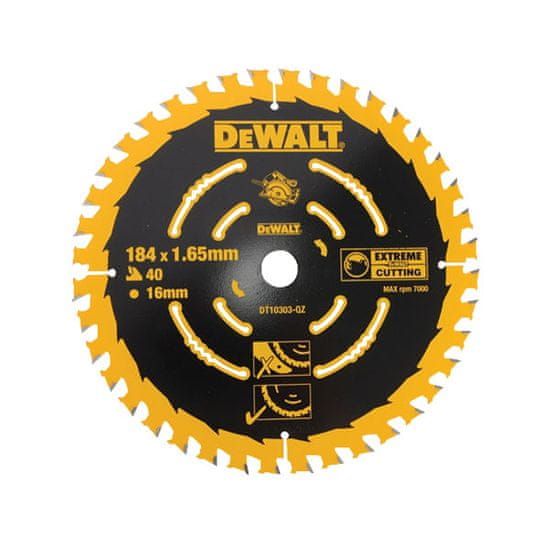 shumee DEWALT KROŽNA ŽAGA ZA NAROČNIKA 184mmx40zx16mm