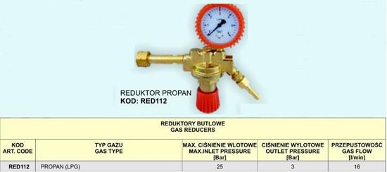 Greatstore Reduktor za propan (Lpg) Red112