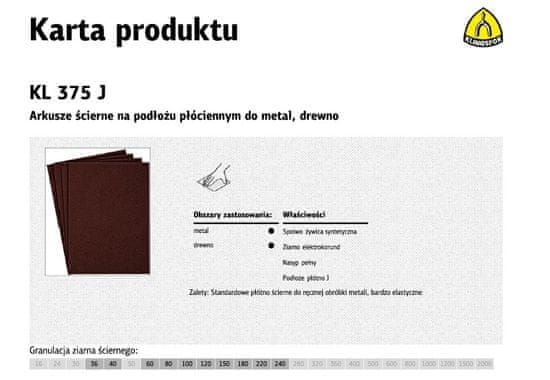 KLINGSPOR LISTI ZA IZMERJANJE 230mm x 280mm KL375J gr. 60 /50 kosov.