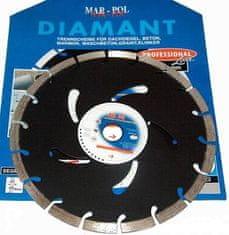 MAR-POL DIAM.350x25.4x10 SEG.BLACK/MP