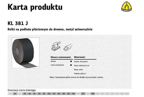 KLINGSPOR Zvitek s platneno podlago Kl381J 200Mm Gr. 24 (30Mb)