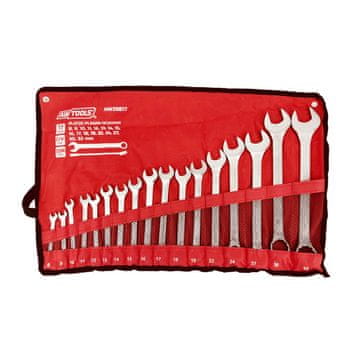 shumee AWTOOLS GARNITURA OBROČNIH KLJUČEV, PLOŠČATO UŠČE, 17 kos. /8mm-32mm