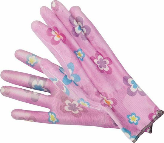 Flo Vrtne rokavice Rože - svetlo roza 10"