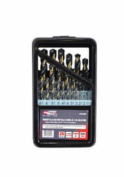shumee AWTOOLS KOMPLET SVEDRAL ZA KOVINO HSS M2 25delni 10130 mm PREMIUM