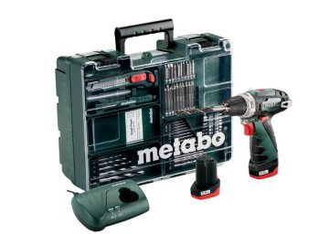 Metabo Vrtalnik/vijačnik 10,8 V 34/17 Nm 2X2,0Ah Li-Ion + komplet dodatne opreme Powermaxx Bs 63 Pt
