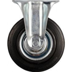 TOYA Vorelovo fiksno kolesce s črno gumo 160 mm 87305