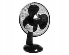 Greatstore Namizni ventilator črn 30 cm