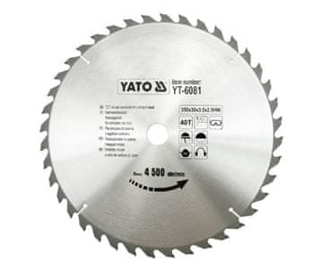 KROŽNI ŽAGNI LIST YATO WIDIA 350x30mm 40-ZOB YT-6081