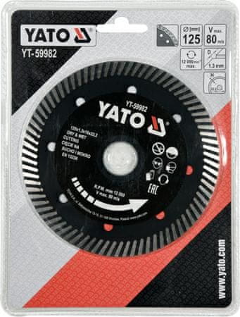 YATO TURBO DIAMANTNI CILJ ZA GRESE 125 x 22,2 mm 59982