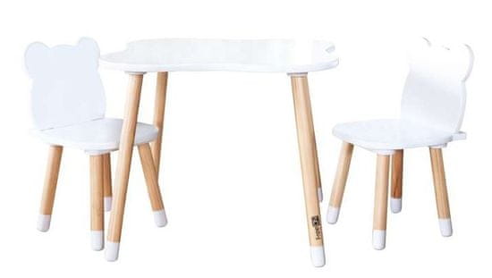 Freeon Bear set dveh stolov in mizice, les