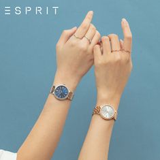 Esprit Minimalističen bronast prstan s cirkonom ESRG009012 (Obseg 53 mm)