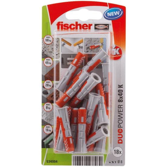 Vložek Duopower 8x40 K (18kos) - Fischer