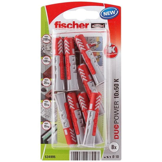 Vložek Duopower 10x50 K (8kos) - Fischer