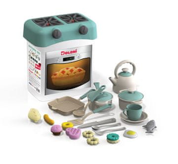 Doloni Plastična kuhinja Turkizna + dodatki 34 kos