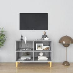 Vidaxl TV omarica z lesenimi nogami siva sonoma 69,5x30x50 cm