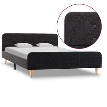 Vidaxl Posteljni okvir temno sivo platno 120x200 cm
