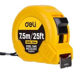 Deli 25mm jekleni tračni merilni trak 7,5m