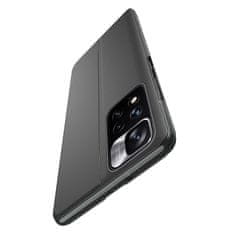 HURTEL Usnjen preklopni etui Eco Leather View s stojalo funkcijo za Poco M4 Pro 5G, črna