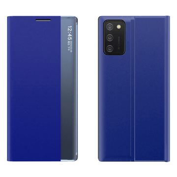 HURTEL Etui New Sleep z zaslonom za spanje in stojalo za Samsung Galaxy A03s, modra