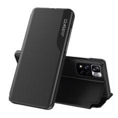 HURTEL Usnjen preklopni etui Eco Leather View s stojalo funkcijo za Poco M4 Pro 5G, črna