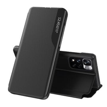 HURTEL Usnjen preklopni etui Eco Leather View s stojalo funkcijo za Poco M4 Pro 5G, črna