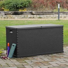 Vidaxl Vrtna škatla za shranjevanje 120x56x63 cm antracitna