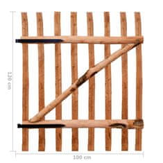 Vidaxl Enojna vrata za ograjo impregnirana leska 100x120 cm