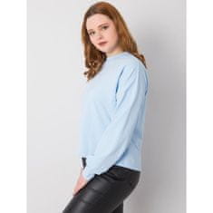 BASIC FEEL GOOD Ženska majica z dolgimi rokavi plus size FLORENTIA svetlo modra RV-BL-6317.94_364113 XL
