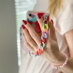 slomart color chain case gel upogljiv elastičen ovitek z obeskom verižica za samsung galaxy a22 4g večbarvni (3)