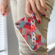 slomart color chain case gel upogljiv elastičen ovitek z obeskom verižica za samsung galaxy a22 4g večbarvni (3)