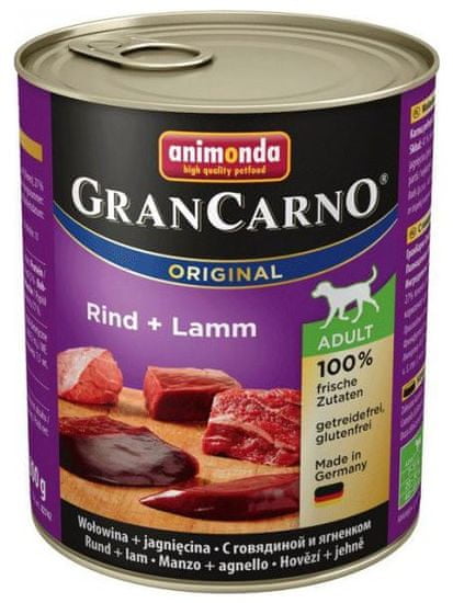 Animonda mokra hrana za odrasle pse Grancarno, govedina + jagnjetina, 6 x 800 g