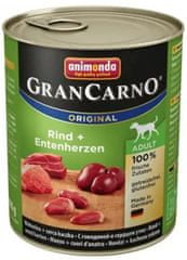 Animonda mokra hrana za odrasle pse Grancarno - govedina, račji srčki, 6 x 800 g