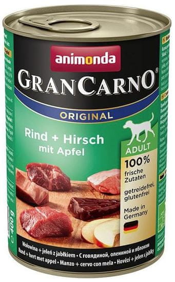 Animonda mokra hrana za odrasle pse GranCarno, jelenje meso + jabolko, 6 x 800 g